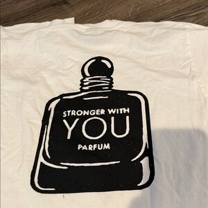 Giorgio Armani - stronger with you White T-Shirt with Logo